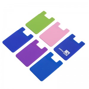 Συγκολλητικό τηλέφωνο τσέπη κινητό τηλέφωνο ραβδί στο πορτοκαλί πορτοφόλι